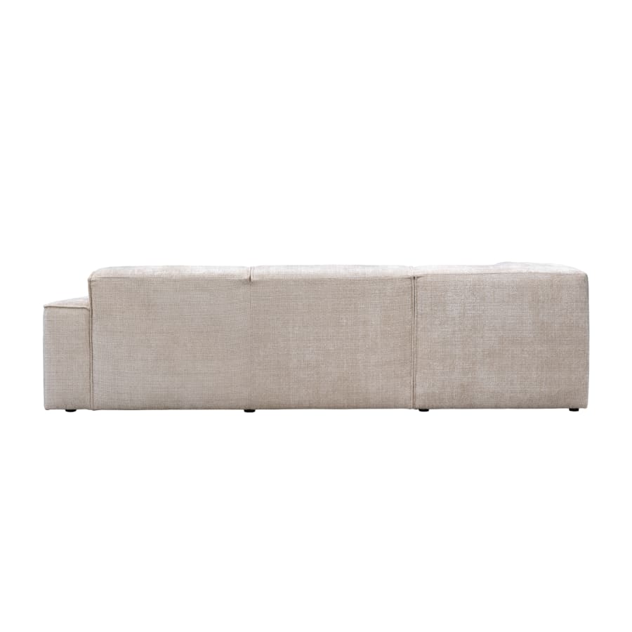 Canapé d'angle en tissu beige - Angle gauche